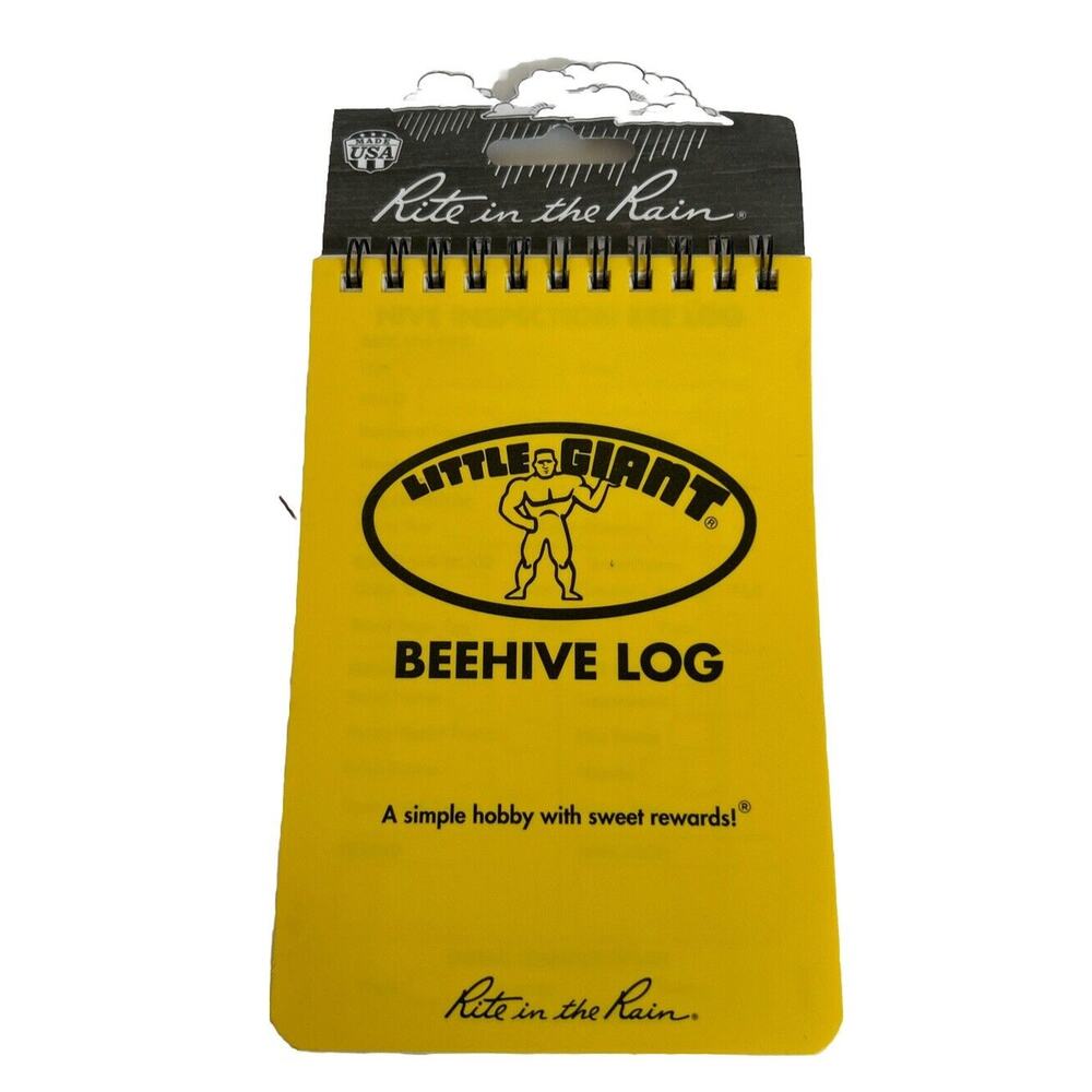 Little Giant Beehive Log Beekeeper Tracking Journal - Water Repellent Paper